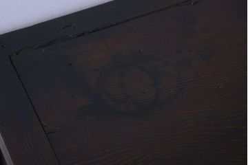 アンティーク家具　古民具・骨董　横桟引き戸の時代戸棚(水屋箪笥)