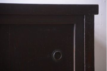アンティーク家具　古民具・骨董　横桟引き戸の時代戸棚(水屋箪笥)