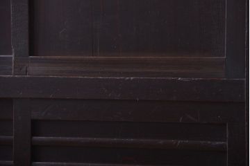 アンティーク家具　古民具・骨董　横桟引き戸の時代戸棚(水屋箪笥)