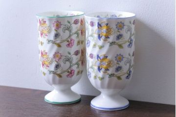 アンティーク雑貨　イギリスMINTON(ミントン)　Haddon Hall(ハドンホール)　タンブラー2客セット