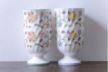 アンティーク雑貨　イギリスMINTON(ミントン)　Haddon Hall(ハドンホール)　タンブラー2客セット