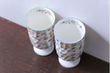 アンティーク雑貨　イギリスMINTON(ミントン)　Haddon Hall(ハドンホール)　タンブラー2客セット