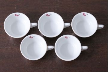 イタリアRichard Ginori(リチャードジノリ)　ボンジョルノチェリー　カップ&ソーサー5客セット(洋食器)
