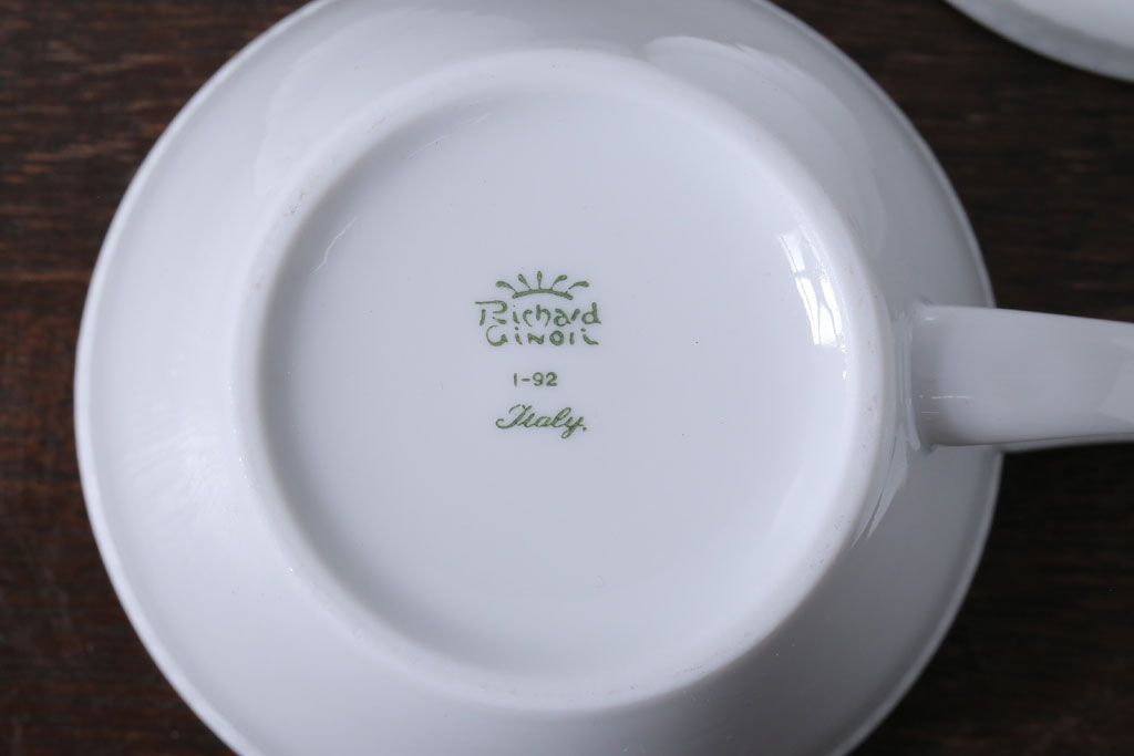 イタリアRichard Ginori(リチャードジノリ)　ボンジョルノチェリー　カップ&ソーサー5客セット(洋食器)