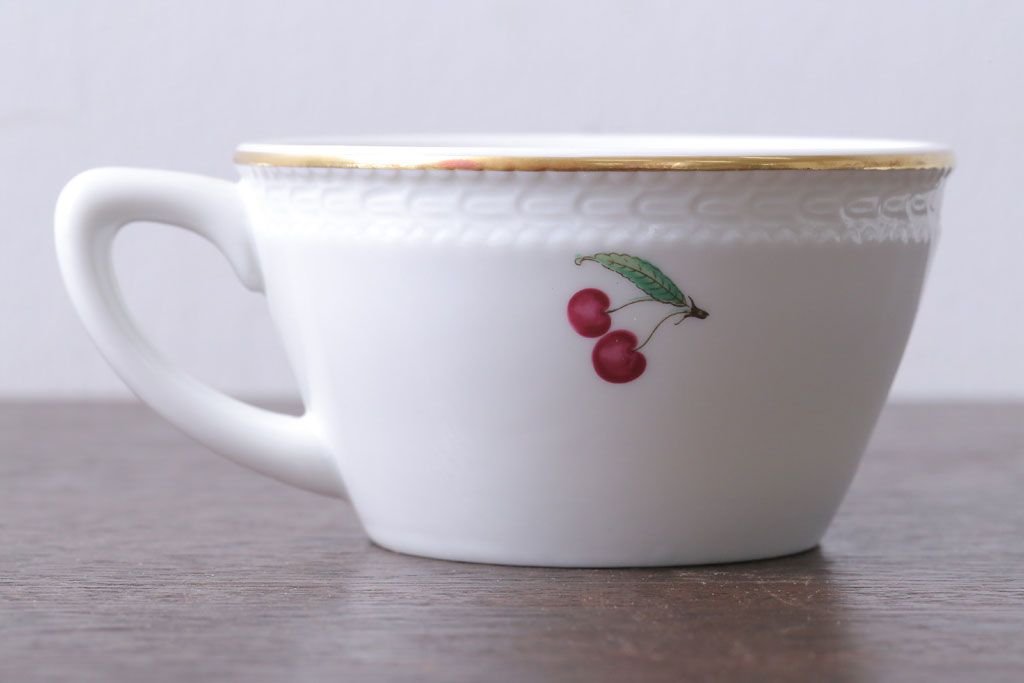 イタリアRichard Ginori(リチャードジノリ)　ボンジョルノチェリー　カップ&ソーサー5客セット(洋食器)