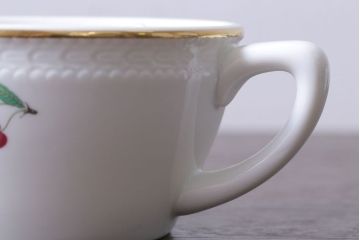 イタリアRichard Ginori(リチャードジノリ)　ボンジョルノチェリー　カップ&ソーサー5客セット(洋食器)