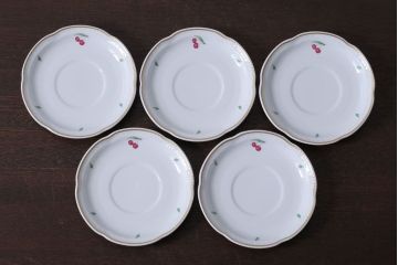 イタリアRichard Ginori(リチャードジノリ)　ボンジョルノチェリー　カップ&ソーサー5客セット(洋食器)