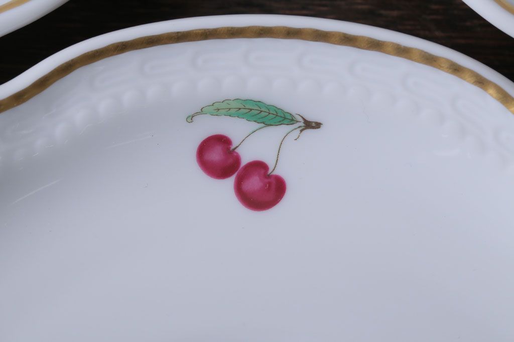 イタリアRichard Ginori(リチャードジノリ)　ボンジョルノチェリー　カップ&ソーサー5客セット(洋食器)