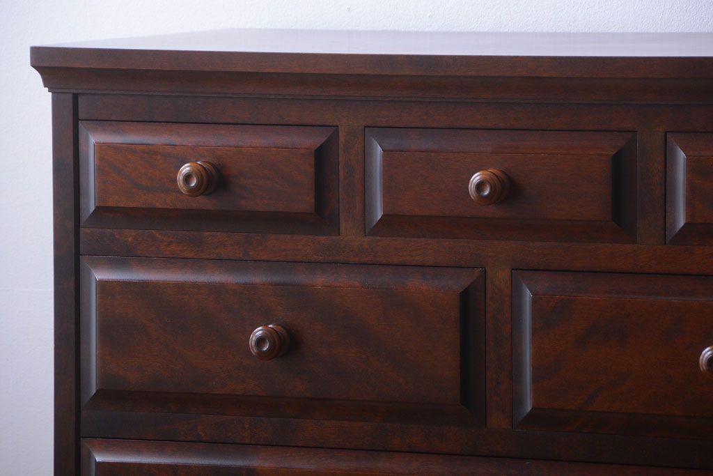 中古　北海道民芸家具　シックなチェスト(定価約24万円)(1)