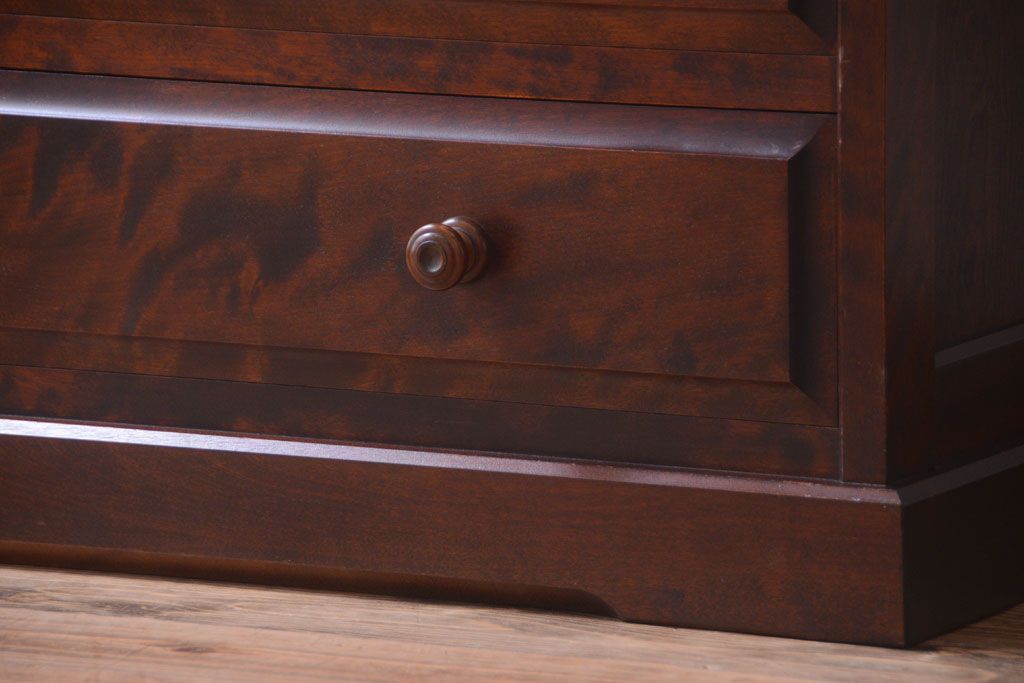 中古　北海道民芸家具　シックなチェスト(定価約24万円)(1)