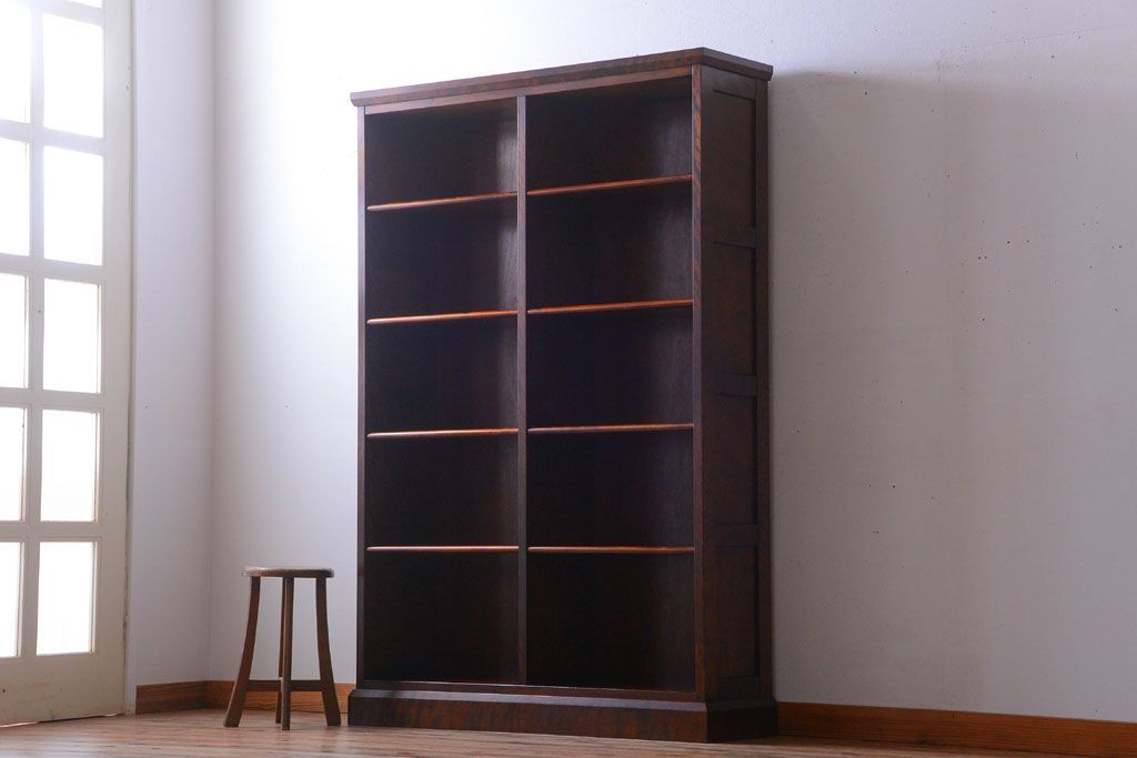 中古　民芸家具　高級品!シックでモダンな飾り棚(書棚)