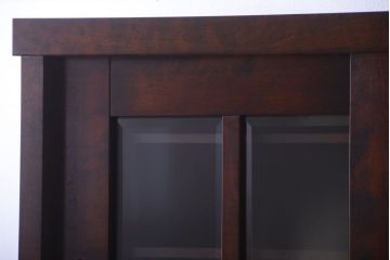 中古　民芸家具　高級品!シックでモダンな重ね食器棚