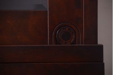 中古　民芸家具　高級品!シックでモダンな重ね食器棚