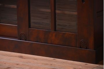 中古　民芸家具　高級品!シックでモダンな重ね食器棚