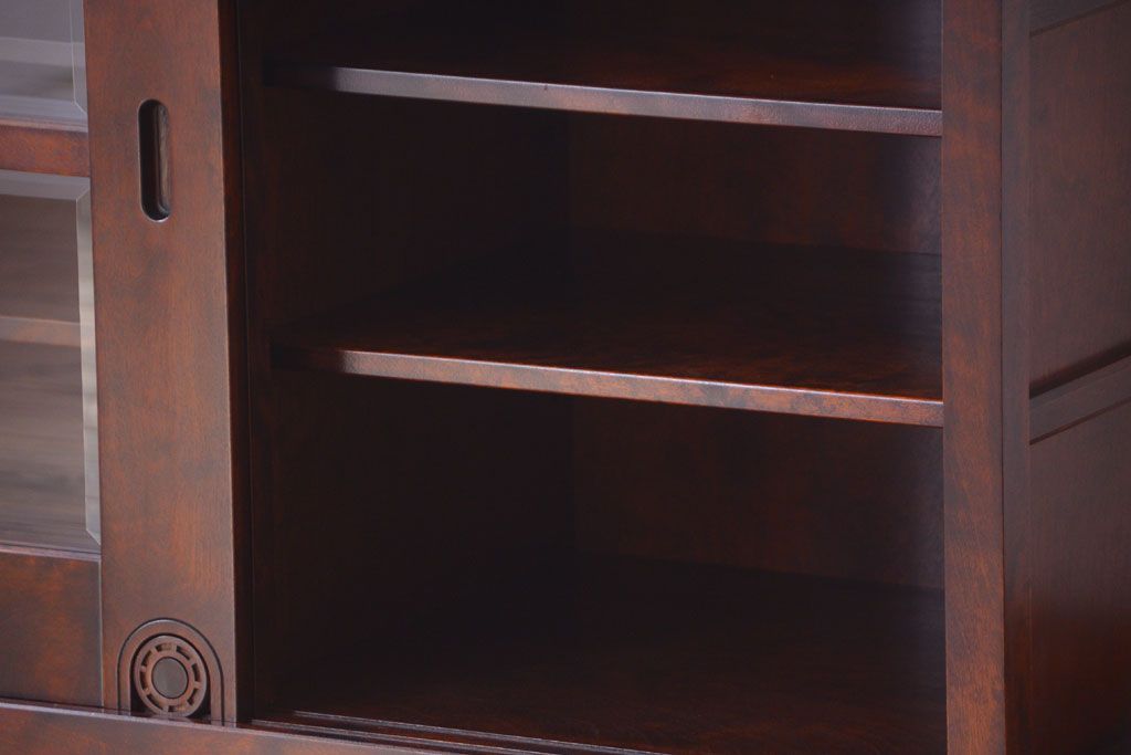 中古　民芸家具　高級品!シックでモダンな重ね食器棚