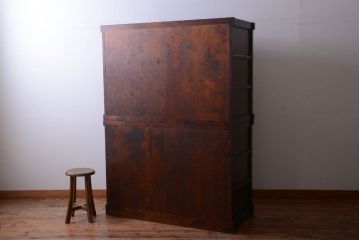 中古　民芸家具　高級品!シックでモダンな重ね食器棚