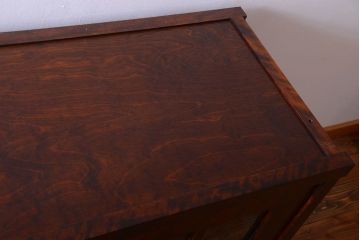 中古　民芸家具　高級品!シックでモダンな重ね食器棚