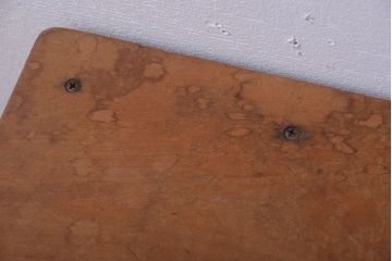 レトロ家具　昭和レトロ　古い学校の木製角スツール2脚セット(1)