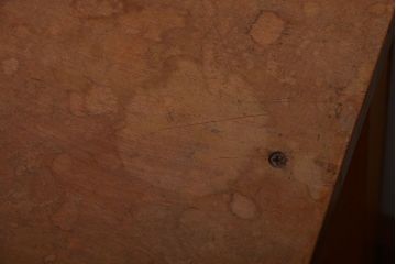 レトロ家具　昭和レトロ　古い学校の木製角スツール2脚セット(2)