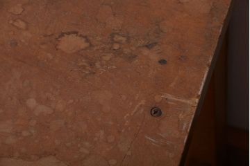 レトロ家具　昭和レトロ　古い学校の木製角スツール2脚セット(3)