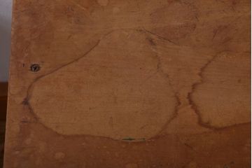 レトロ家具　昭和レトロ　古い学校の木製角スツール2脚セット(3)