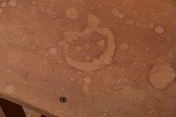 ヴィンテージ家具　ビンテージ　古い木のレトロな角スツール(2)