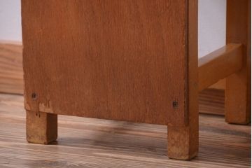 ヴィンテージ家具　ビンテージ　古い木のレトロな角スツール(2)