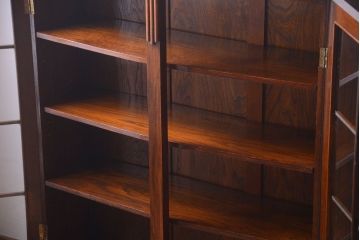 アンティーク家具　イギリスアンティーク　オーク材のペンタゴンブックケース