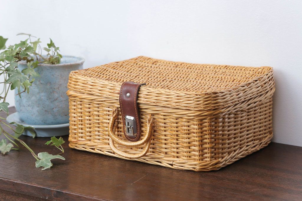 アンティーク雑貨　アンティーク　レトロでかわいいバスケット(3)