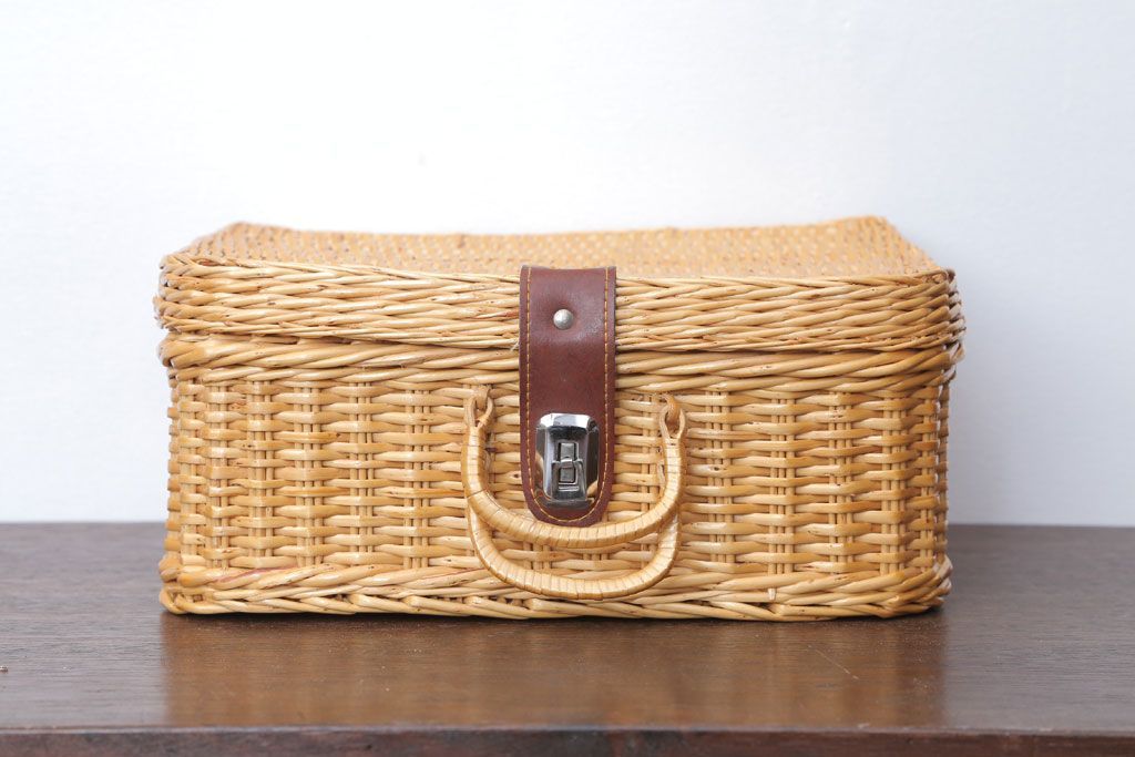 アンティーク雑貨　アンティーク　レトロでかわいいバスケット(3)