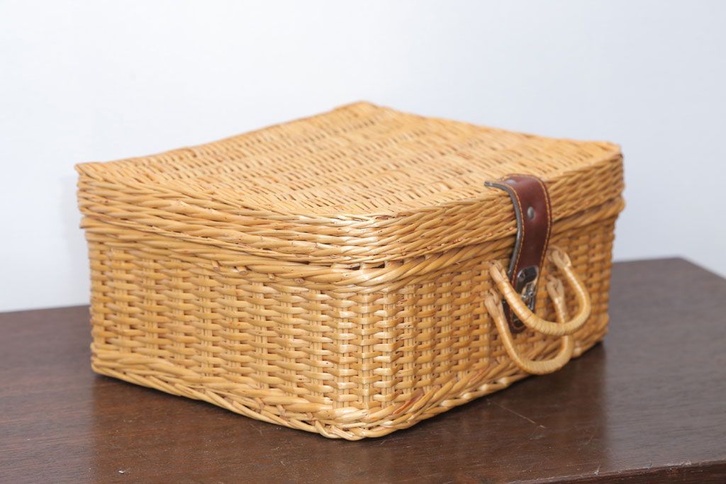 アンティーク雑貨　アンティーク　レトロでかわいいバスケット(3)