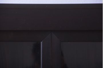 アンティーク家具　六尺　古民具・骨董　4枚引き戸の高級重ね収納棚(水屋箪笥)