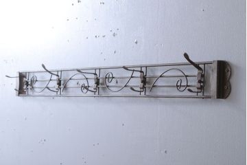 アンティーク雑貨　昭和レトロ　古いアイアンのおしゃれなウォールフック