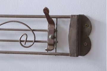 アンティーク雑貨　昭和レトロ　古いアイアンのおしゃれなウォールフック