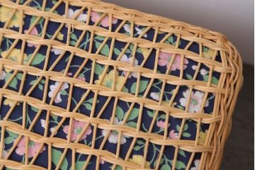 アンティーク雑貨　アンティーク　レトロな花柄がかわいいバスケット