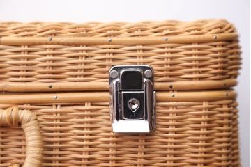 アンティーク雑貨　アンティーク　レトロな花柄がかわいいバスケット