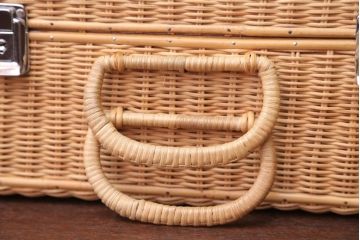 アンティーク雑貨　アンティーク　レトロな花柄がかわいいバスケット