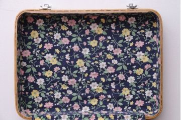 アンティーク雑貨　アンティーク　レトロな花柄がかわいいバスケット