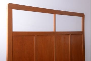 アンティーク　モールガラス入り!レトロでおおきなパーテーション(衝立て)