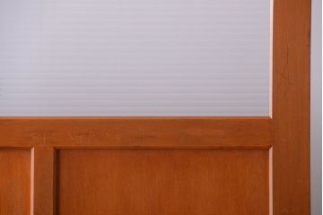 アンティーク　モールガラス入り!レトロでおおきなパーテーション(衝立て)