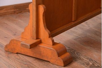 アンティーク　モールガラス入り!レトロでおおきなパーテーション(衝立て)