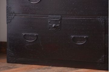 アンティーク家具　古民具・骨董　明治期　総桐材の時代箪笥ローボード