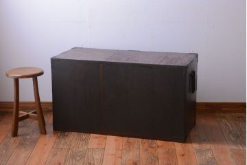 アンティーク家具　古民具・骨董　明治期　総桐材の時代箪笥ローボード