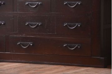 アンティーク家具　古民具・骨董　明治期　三尺　引き出し収納棚(薬箪笥・時代箪笥サイドボード)