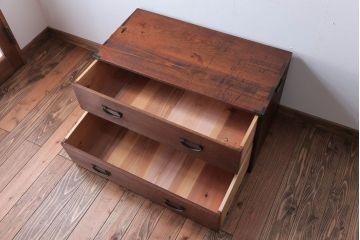アンティーク家具　アンティーク　とてもシンプルな時代箪笥ローボード