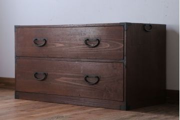 アンティーク家具　アンティーク　とてもシンプルな時代箪笥ローボード