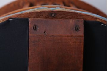 アンティーク家具　和製アンティーク　アーム付きのシックな回転椅子(2)