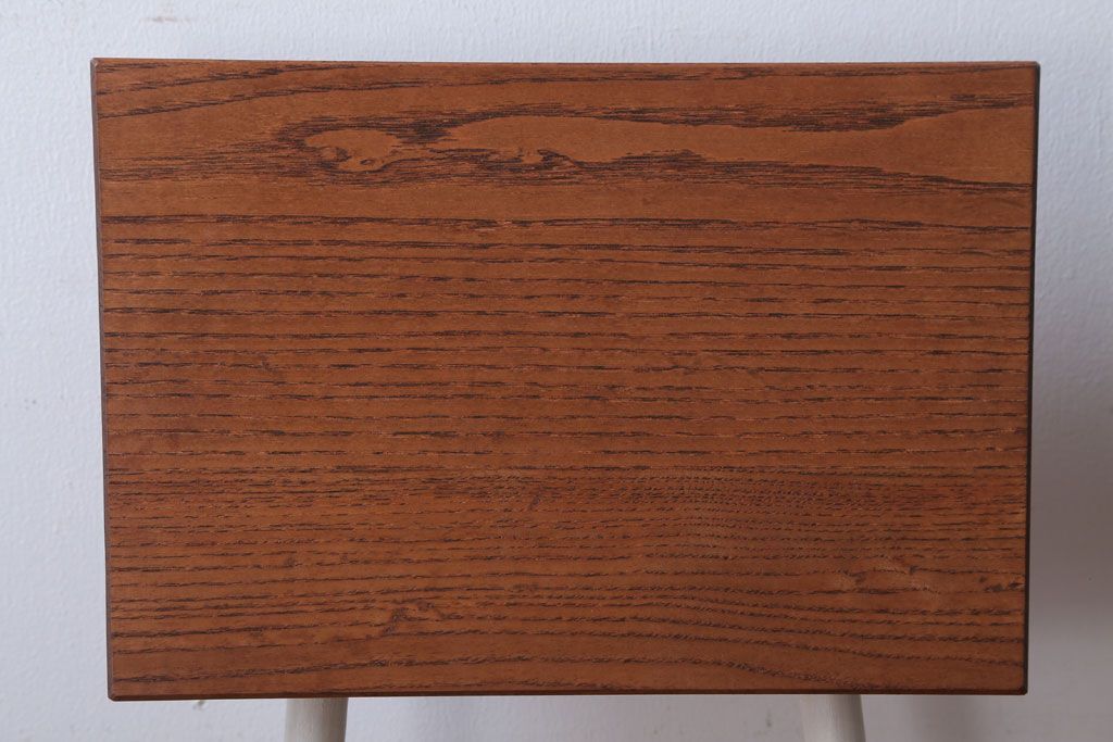 アンティーク家具　アンティーク　小振りなペイントアイアンレッグチェア2脚セット