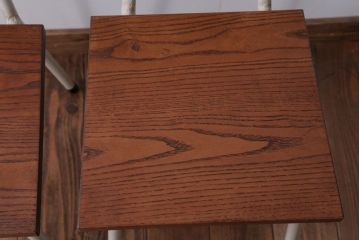 アンティーク家具　アンティーク　小振りなペイントアイアンレッグチェア2脚セット