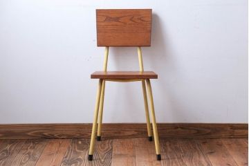 アンティーク家具　アンティーク　小振りなペイントアイアンレッグチェア